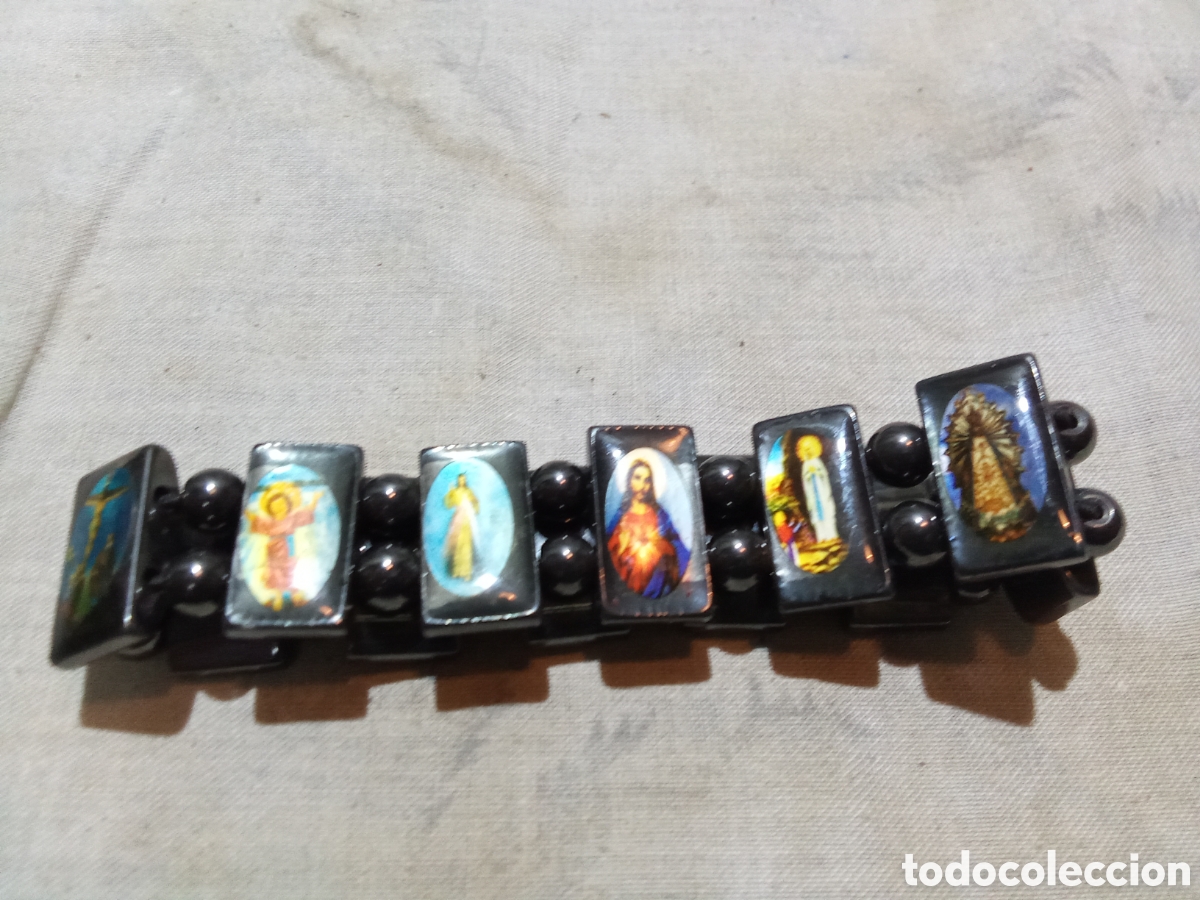 Antig&uuml;edades: LOTE 5 PULSERAS DE VARIOS SANTOS - Foto 5