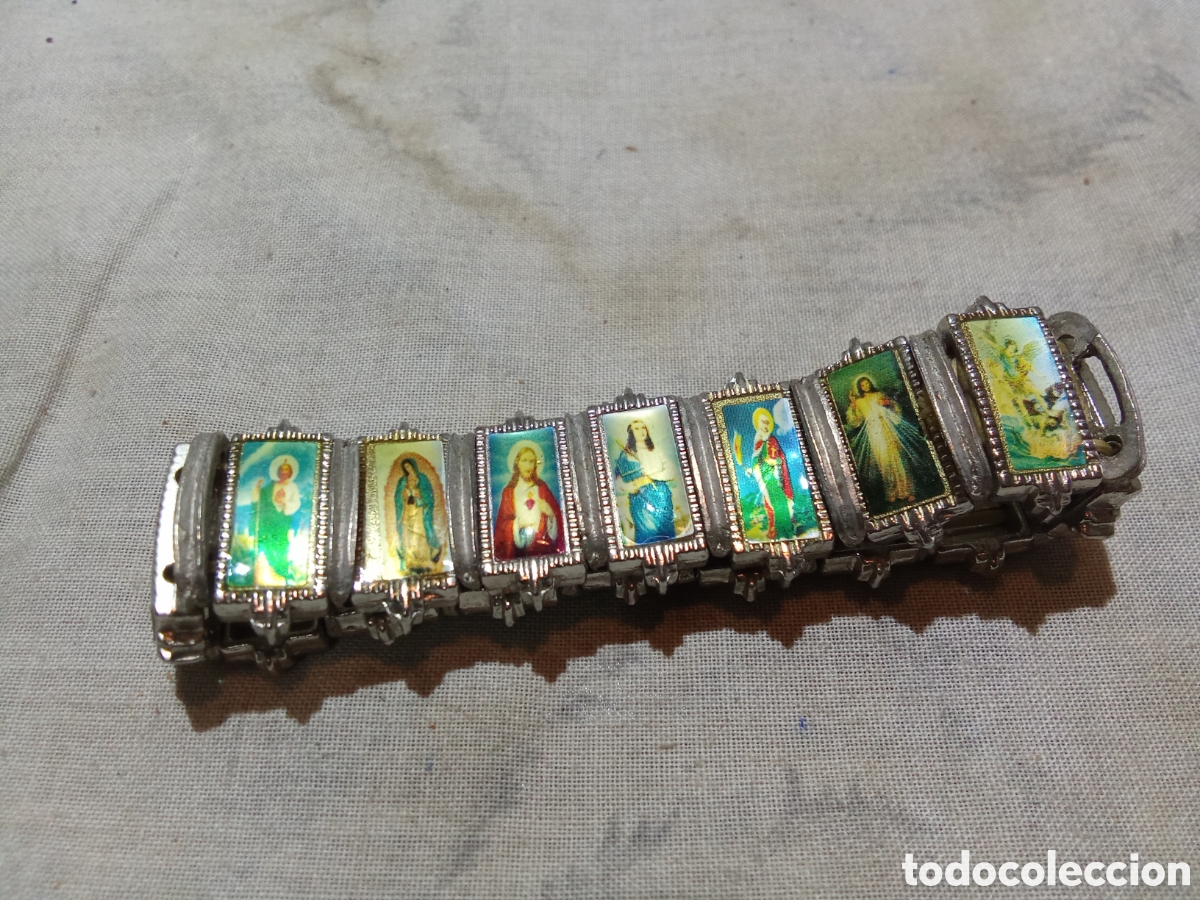 Antig&uuml;edades: LOTE 5 PULSERAS DE VARIOS SANTOS - Foto 9