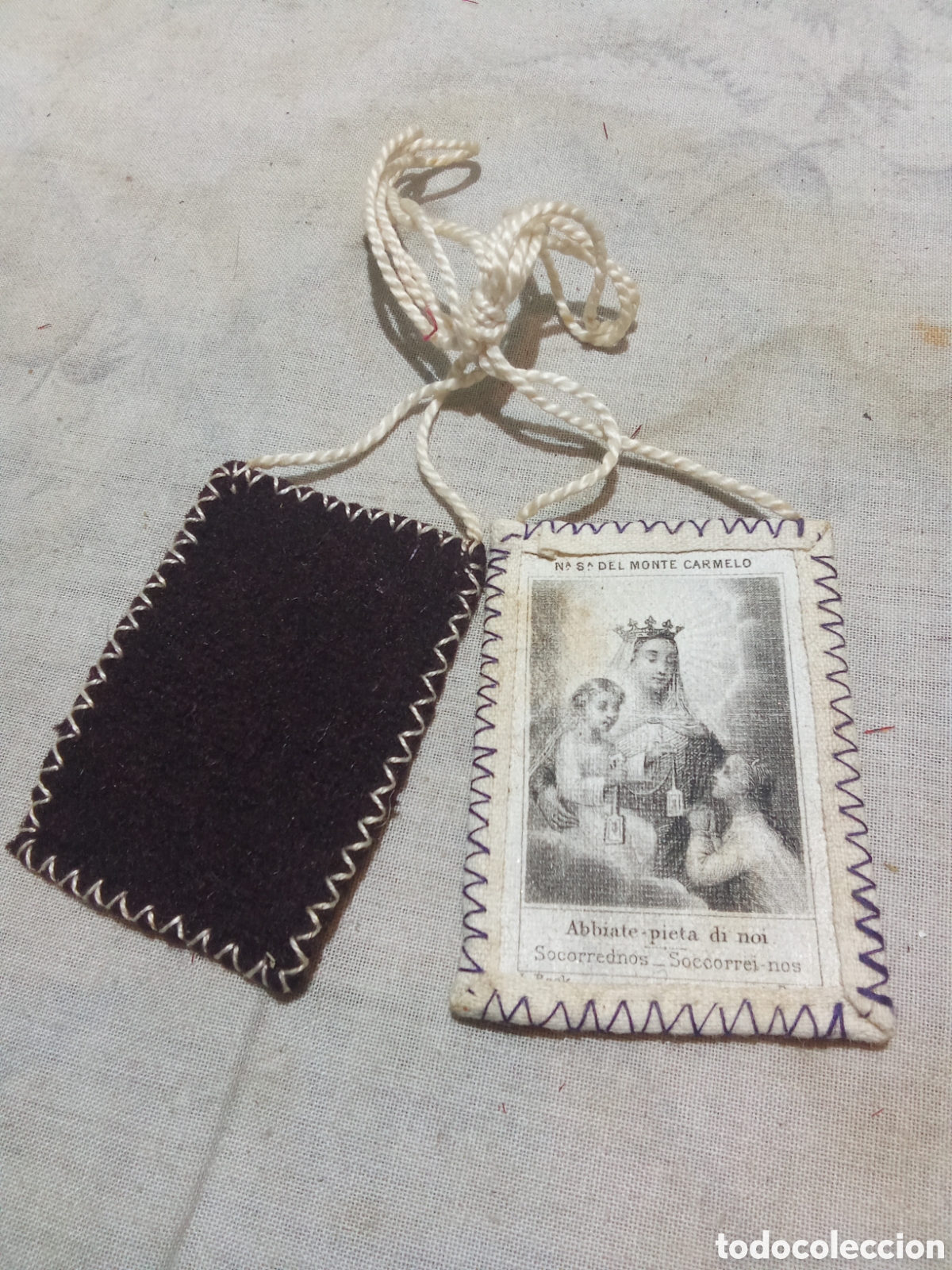 Antig&uuml;edades: ESCAPULARIO DE NUESTRA SE&Ntilde;ORA DEL MONTE CARMELO - Foto 1