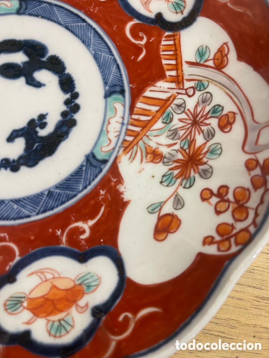 Antig&uuml;edades: Plato de porcelana Imari - Foto 3
