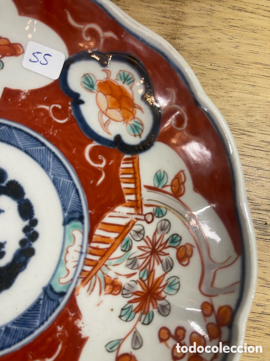 Antig&uuml;edades: Plato de porcelana Imari - Foto 4