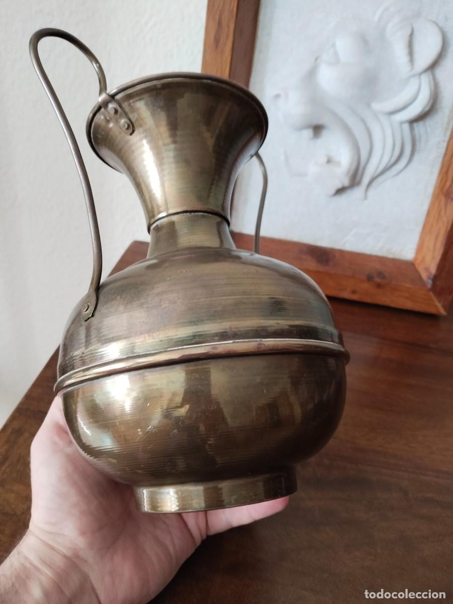 Antig&uuml;edades: Jarr&oacute;n florero en cobre. 24 cm. - Foto 4