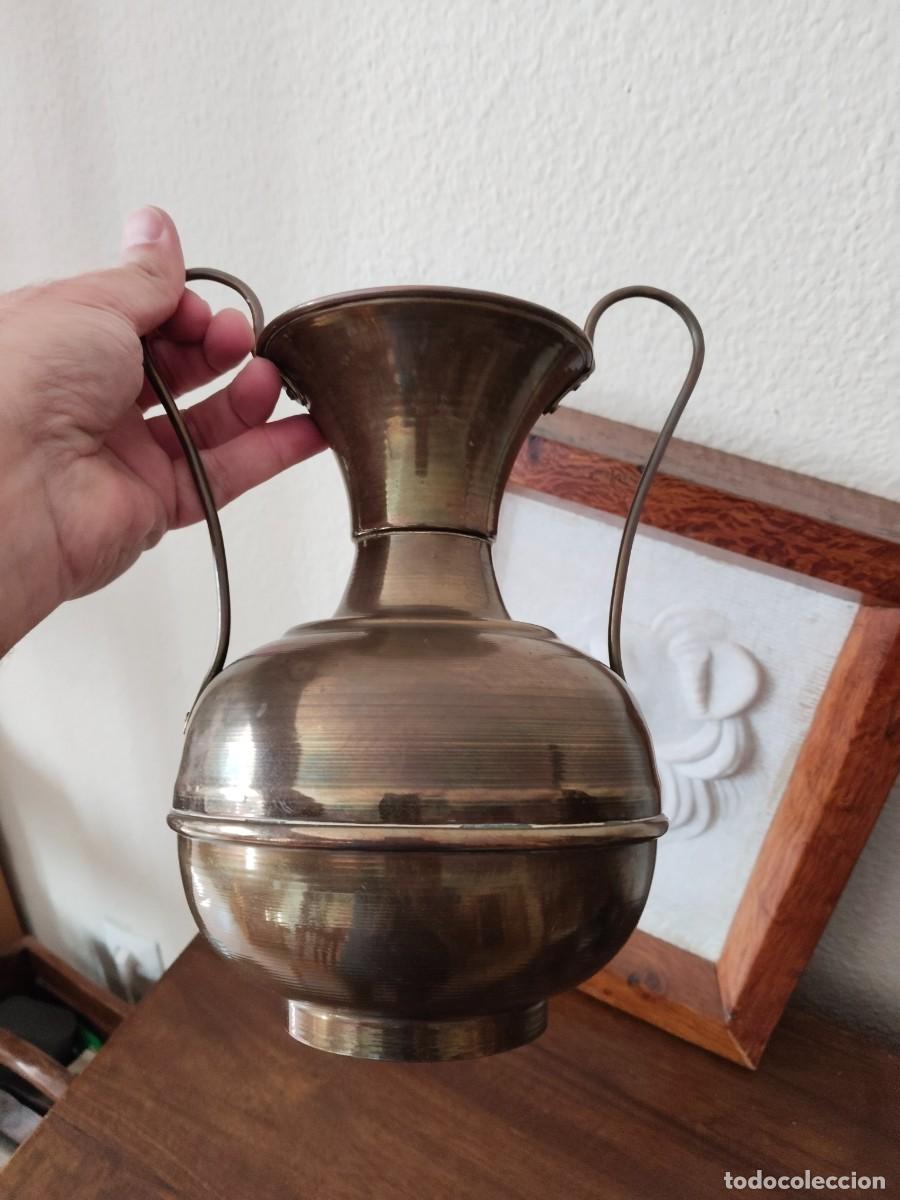 Antig&uuml;edades: Jarr&oacute;n florero en cobre. 24 cm. - Foto 7