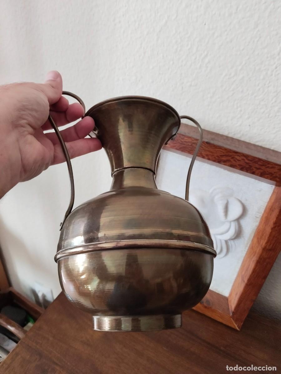 Antig&uuml;edades: Jarr&oacute;n florero en cobre. 24 cm. - Foto 8