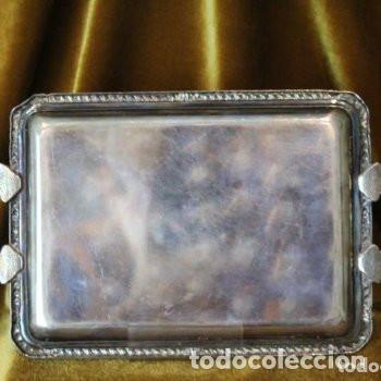 Antig&uuml;edades: Bandeja metal plateado. - Foto 2