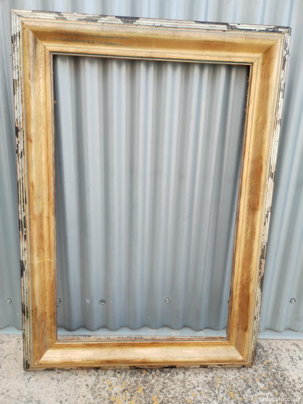 Antig&uuml;edades: marco vintage madera dorada - Foto 9