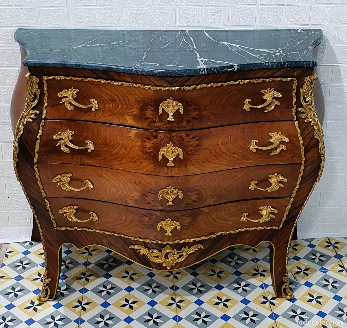 Antig&uuml;edades: C&oacute;moda cajonera estilo Luis XV - Foto 2