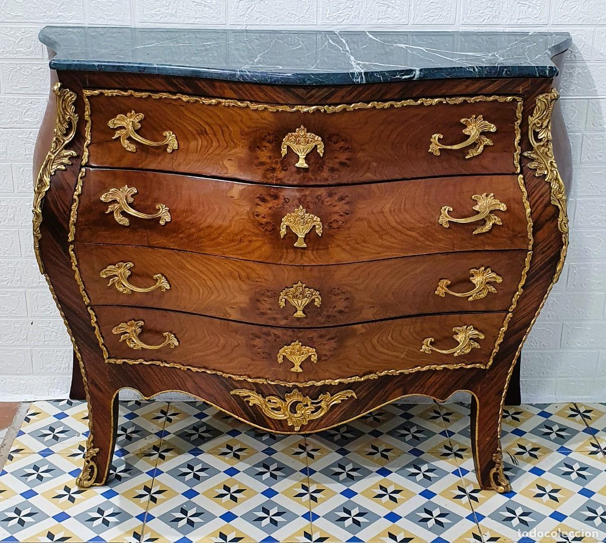 Antig&uuml;edades: C&oacute;moda cajonera estilo Luis XV - Foto 4