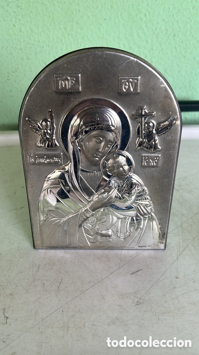 Antig&uuml;edades: ICONO RELIGIOSO PLATEADO - Foto 1