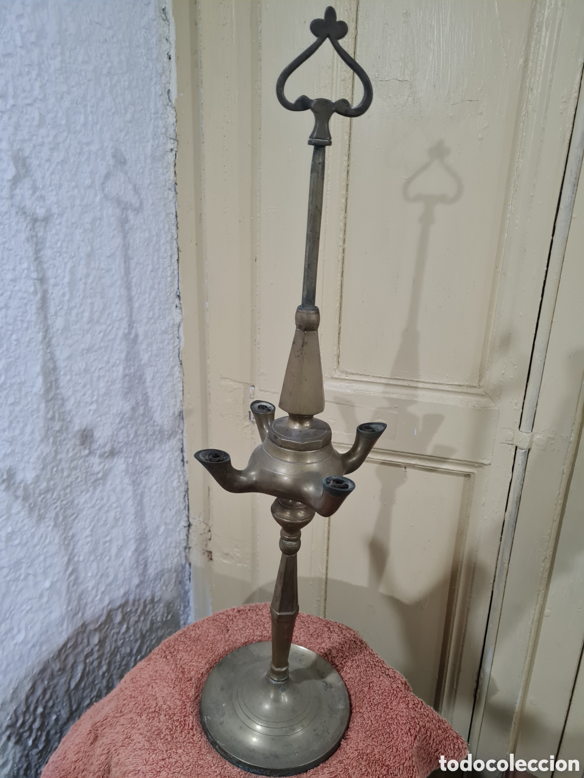 Antig&uuml;edades: Antiguo candil de bronce - Foto 2