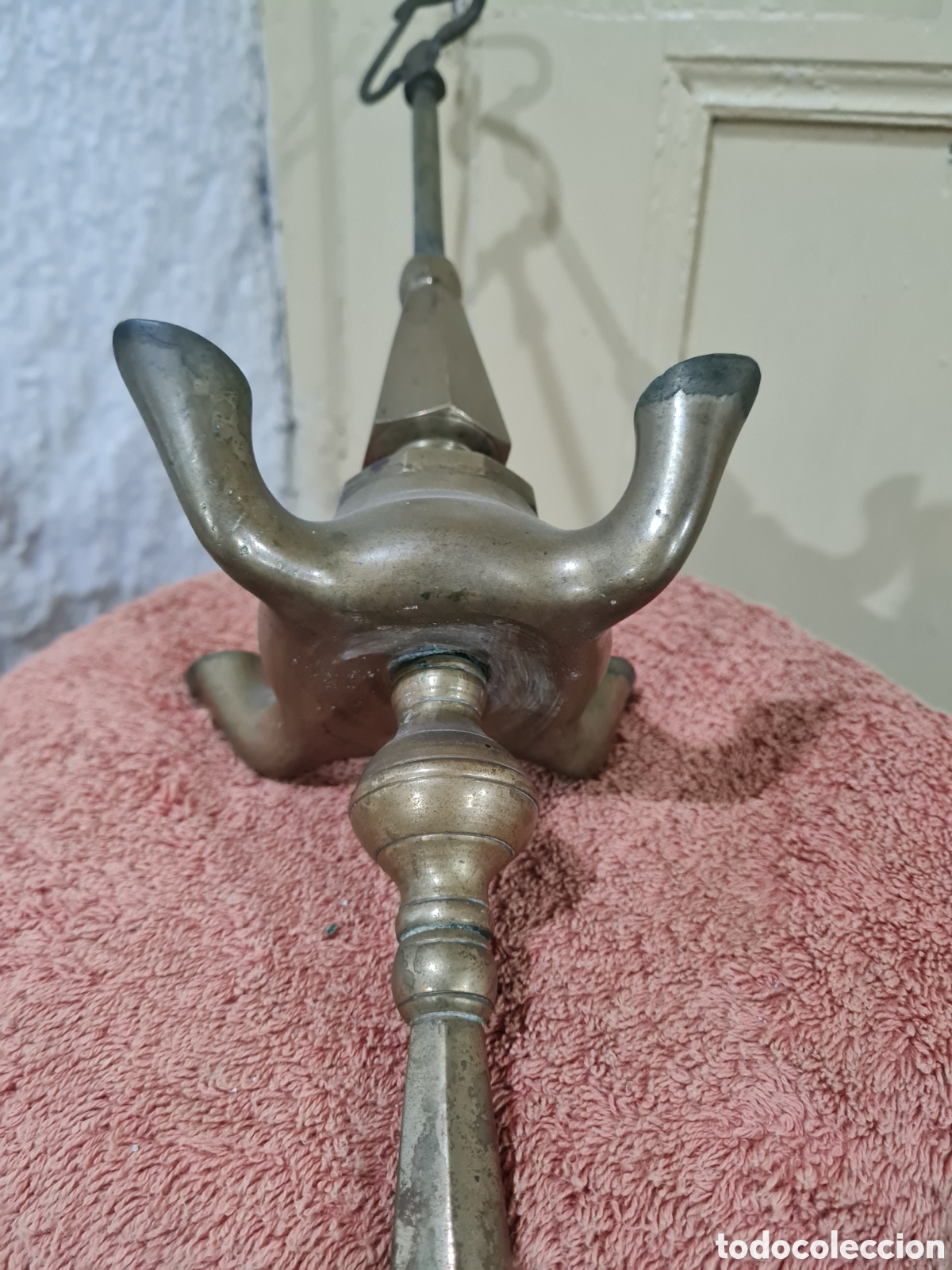 Antig&uuml;edades: Antiguo candil de bronce - Foto 6