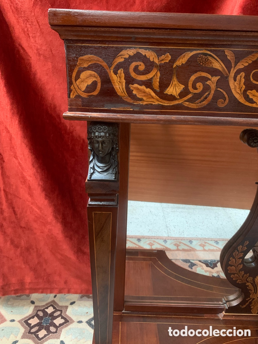 Antig&uuml;edades: Antigua Consola tipo Imperio mesa - Foto 2