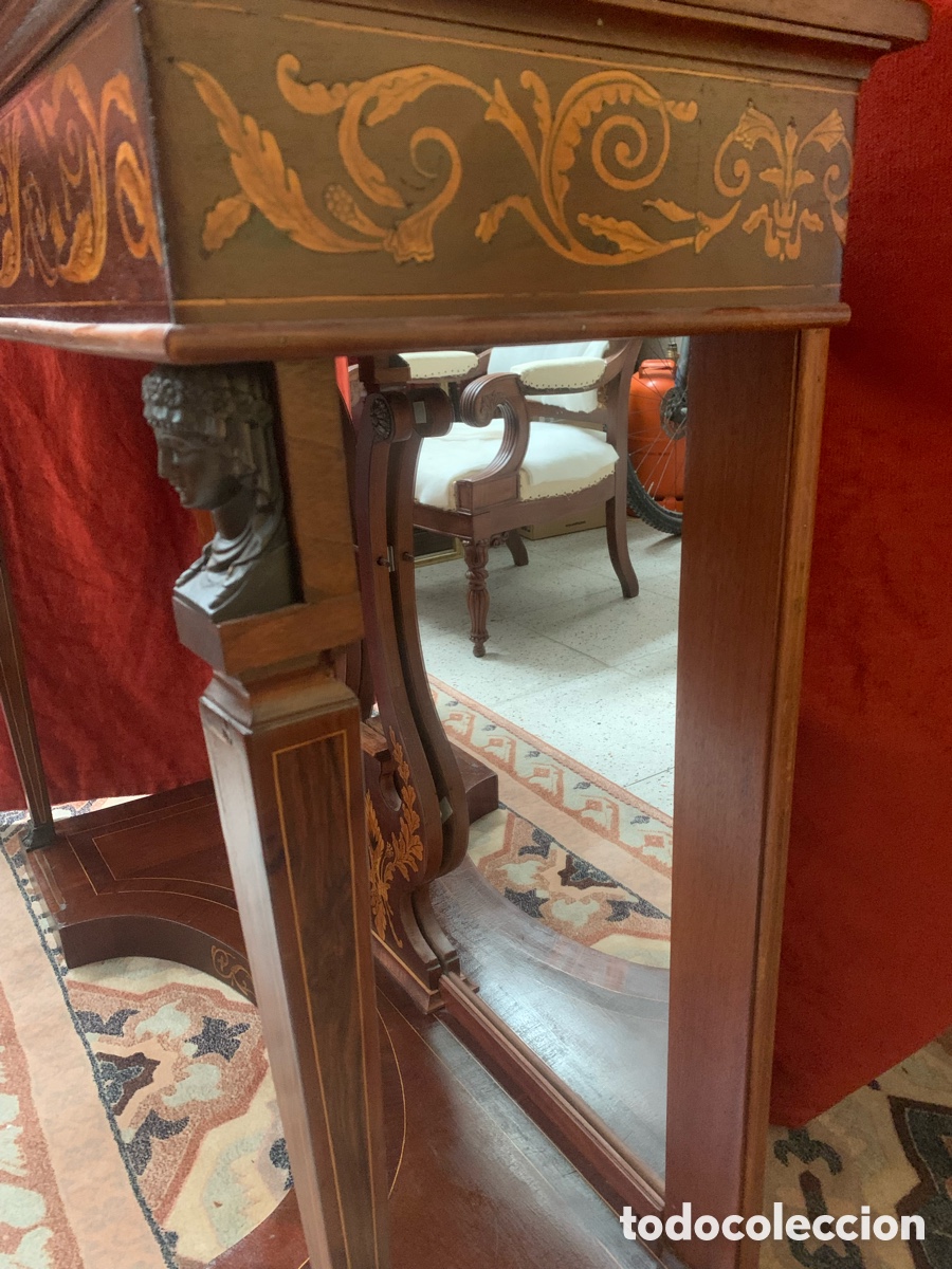 Antig&uuml;edades: Antigua Consola tipo Imperio mesa - Foto 7