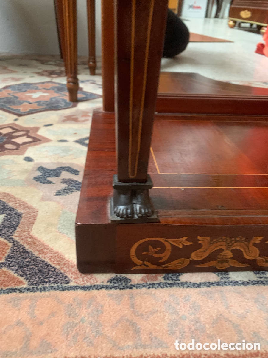 Antig&uuml;edades: Antigua Consola tipo Imperio mesa - Foto 14