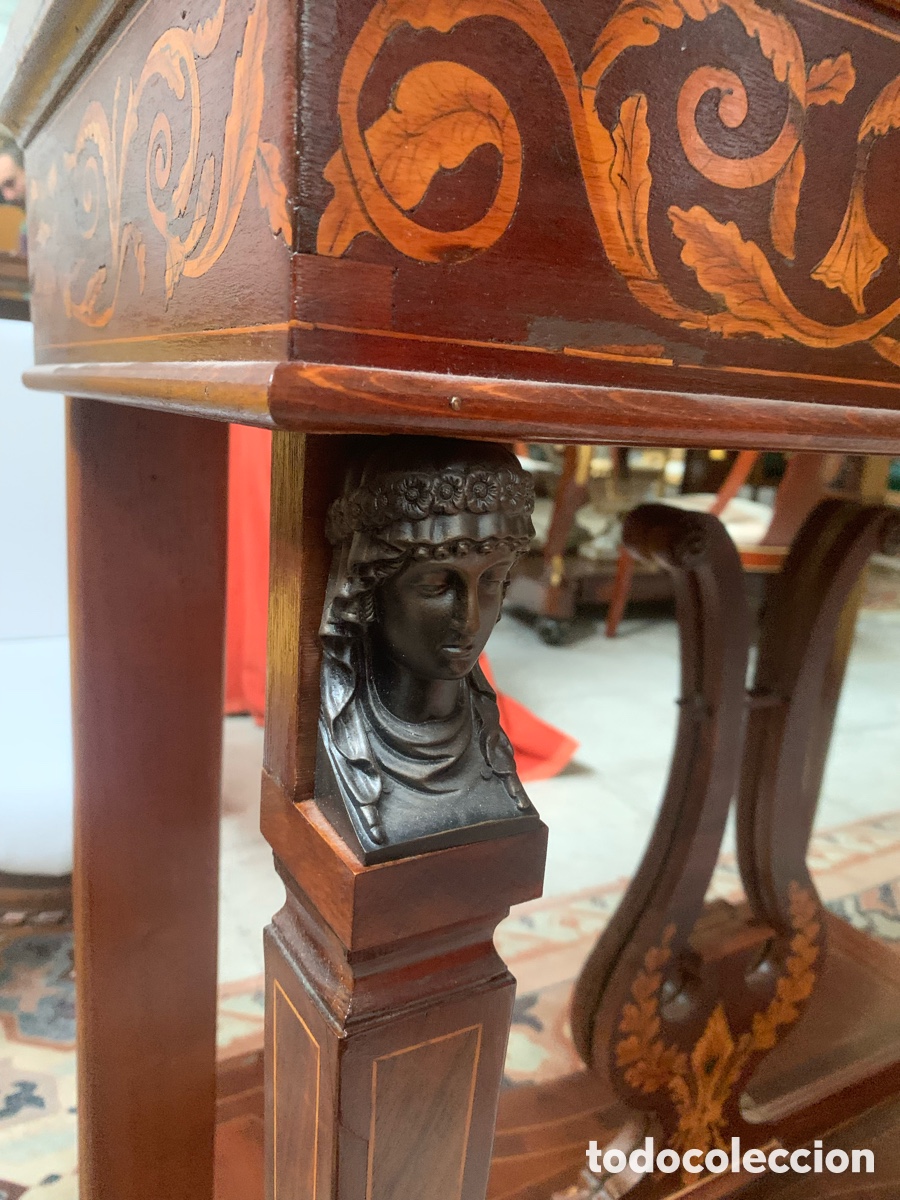 Antig&uuml;edades: Antigua Consola tipo Imperio mesa - Foto 15