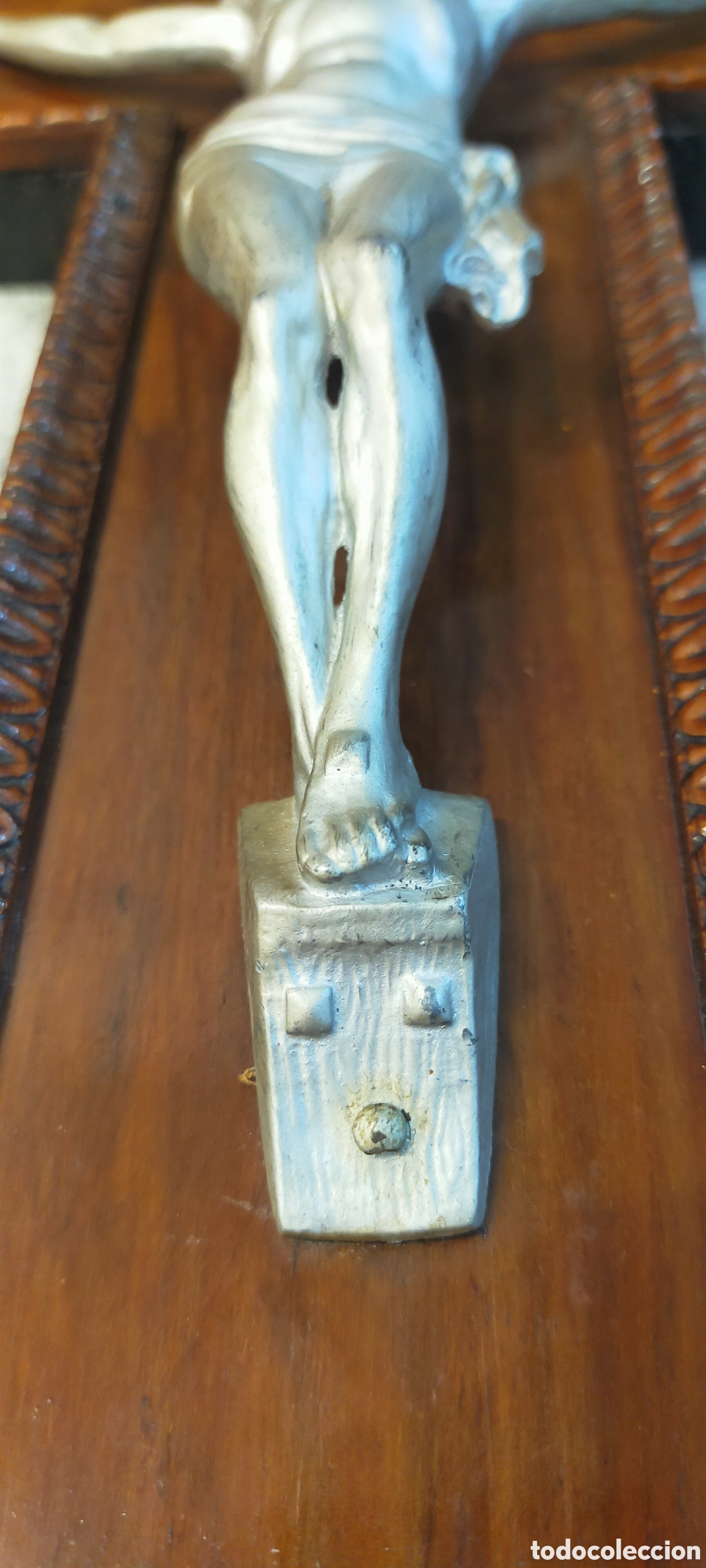 Antig&uuml;edades: Crucifijo madera y metal - Foto 15
