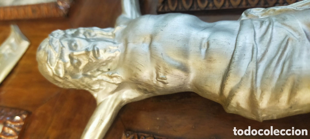 Antig&uuml;edades: Crucifijo madera y metal - Foto 18