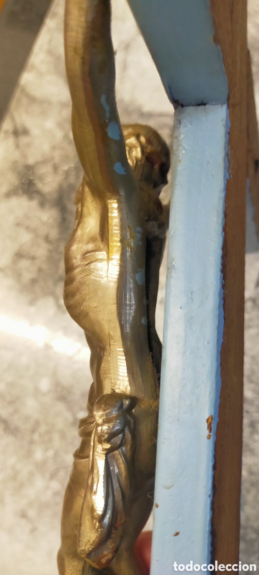 Antig&uuml;edades: Crucifijo madera y metal - Foto 4