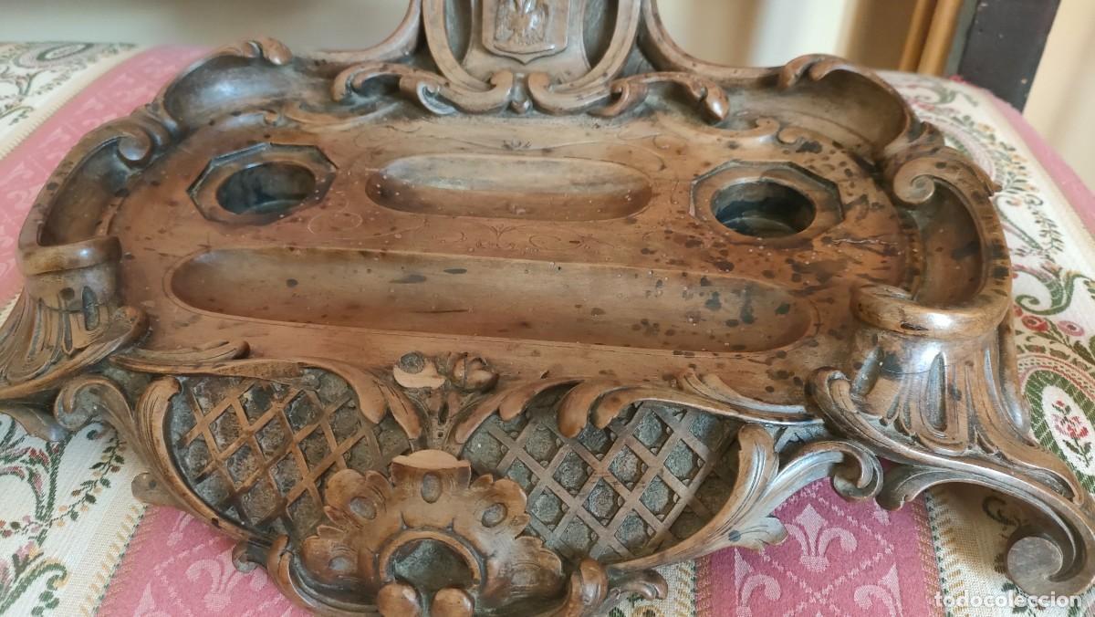 Antig&uuml;edades: TINTERO FRANC&Eacute;S 1840. MAQUET A PARIS - Foto 2