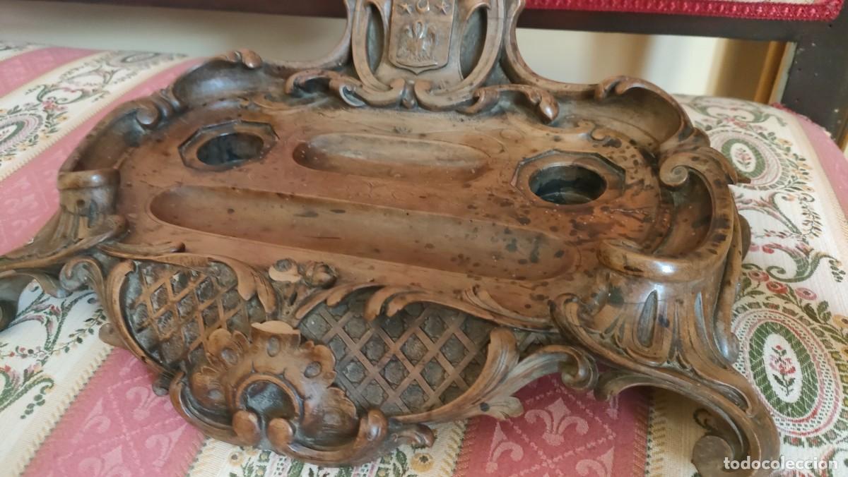 Antig&uuml;edades: TINTERO FRANC&Eacute;S 1840. MAQUET A PARIS - Foto 3