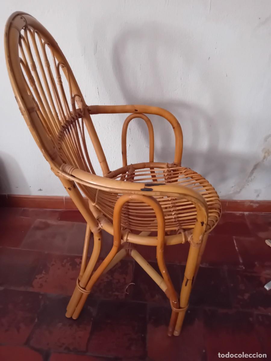 Antig&uuml;edades: Sill&oacute;n de bamb&uacute; d&eacute;cada de los 80 - Foto 2