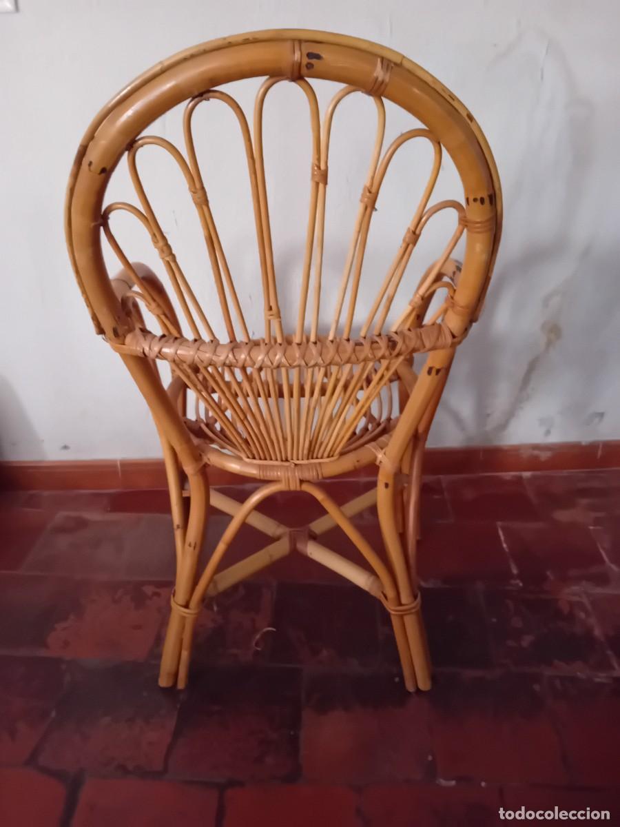 Antig&uuml;edades: Sill&oacute;n de bamb&uacute; d&eacute;cada de los 80 - Foto 3