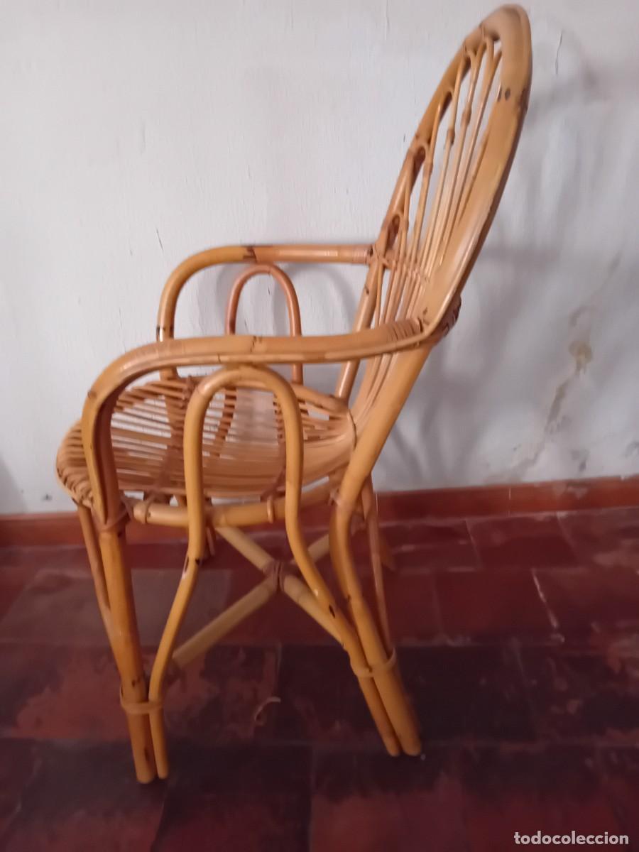 Antig&uuml;edades: Sill&oacute;n de bamb&uacute; d&eacute;cada de los 80 - Foto 4