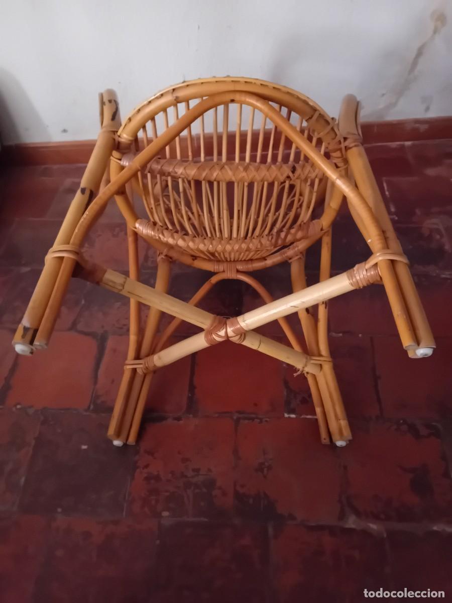 Antig&uuml;edades: Sill&oacute;n de bamb&uacute; d&eacute;cada de los 80 - Foto 5