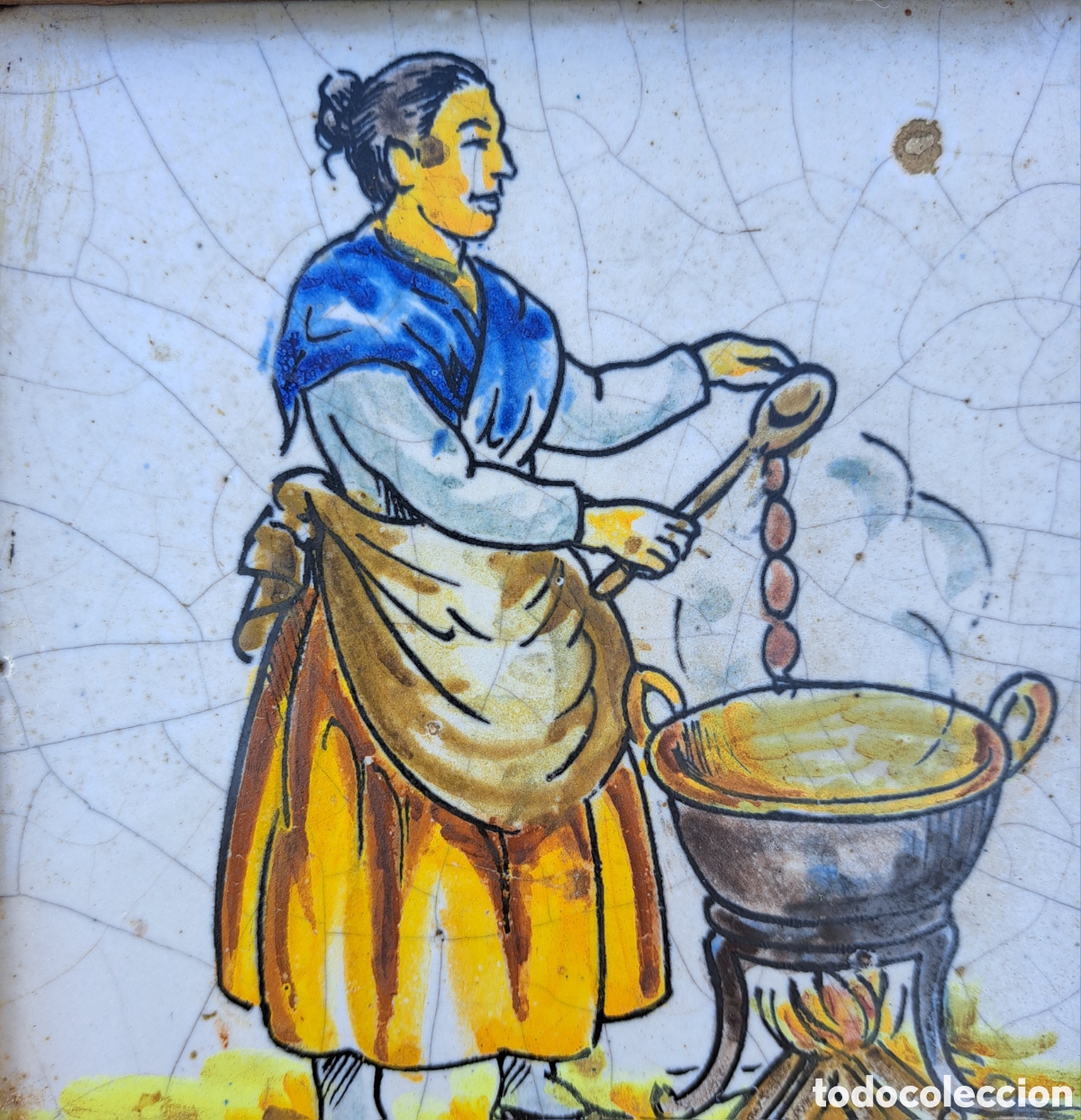 Antig&uuml;edades: AZULEJO OFICIOS - COCINERA. - Foto 2