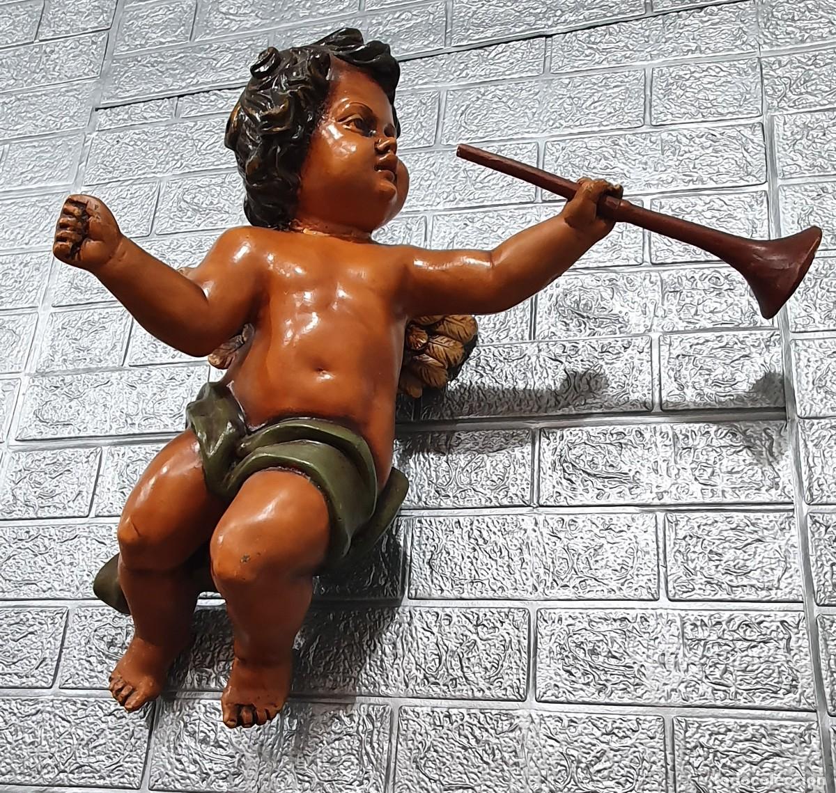 Antig&uuml;edades: Pareja de angelitos querubines m&uacute;sicos - Foto 10
