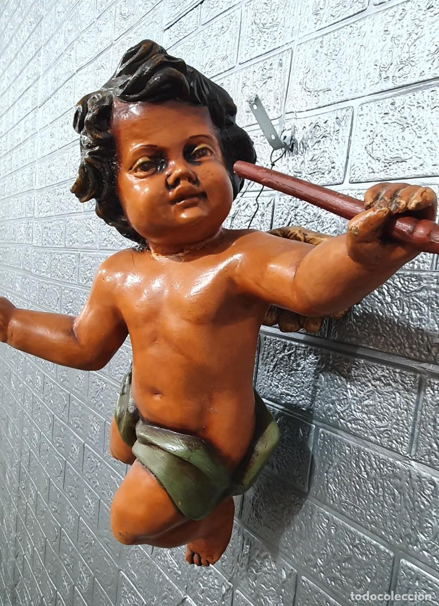 Antig&uuml;edades: Pareja de angelitos querubines m&uacute;sicos - Foto 11