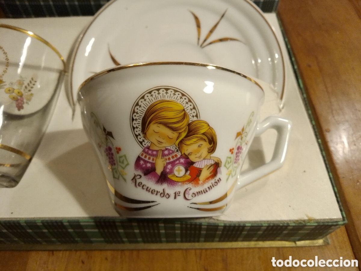 Antig&uuml;edades: Juego de desayuno primera comuni&oacute;n - Foto 2