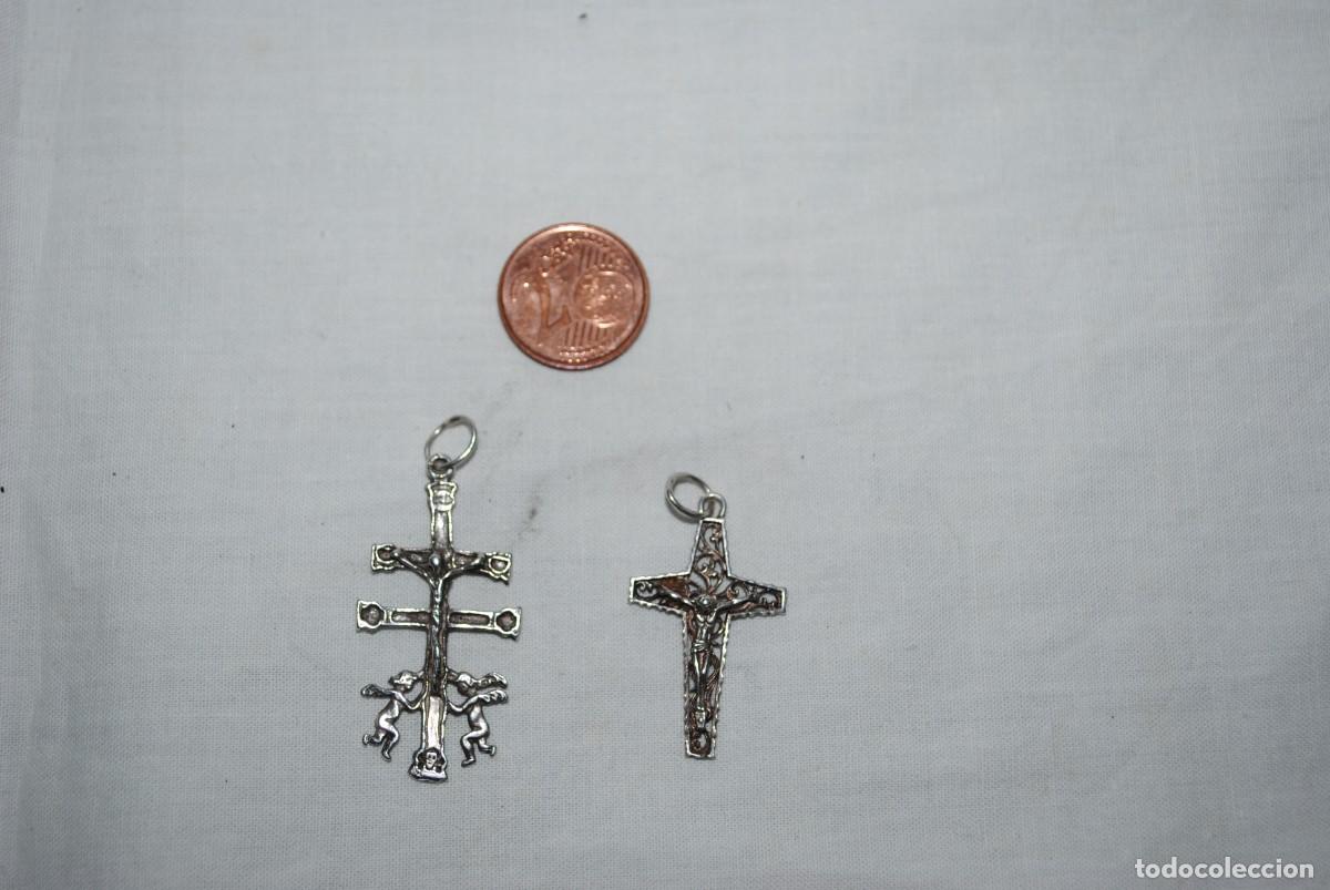 Antig&uuml;edades: CRUCES DE PLATA , LOTE DE DOS . - Foto 1