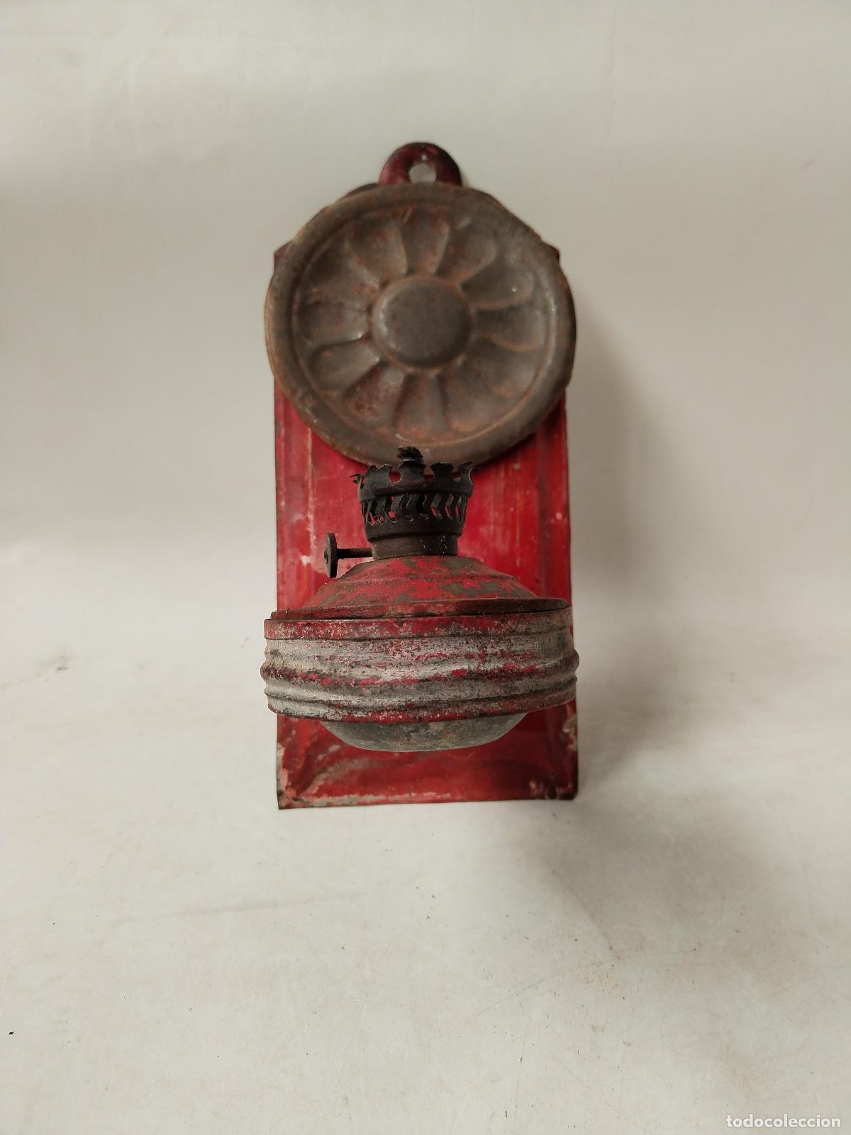 Antig&uuml;edades: antiguo quinqu&eacute; de pared - Foto 3