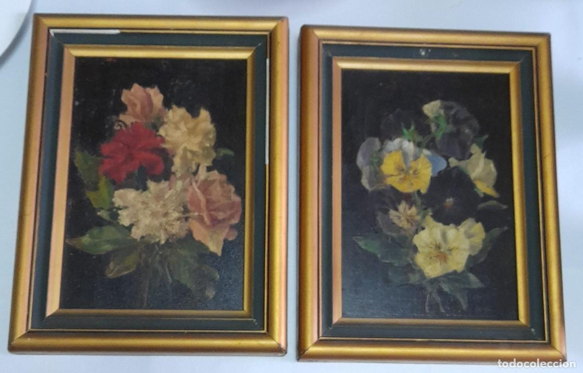 Antig&uuml;edades: PAREJA DE TABLAS PINTADAS - Foto 1