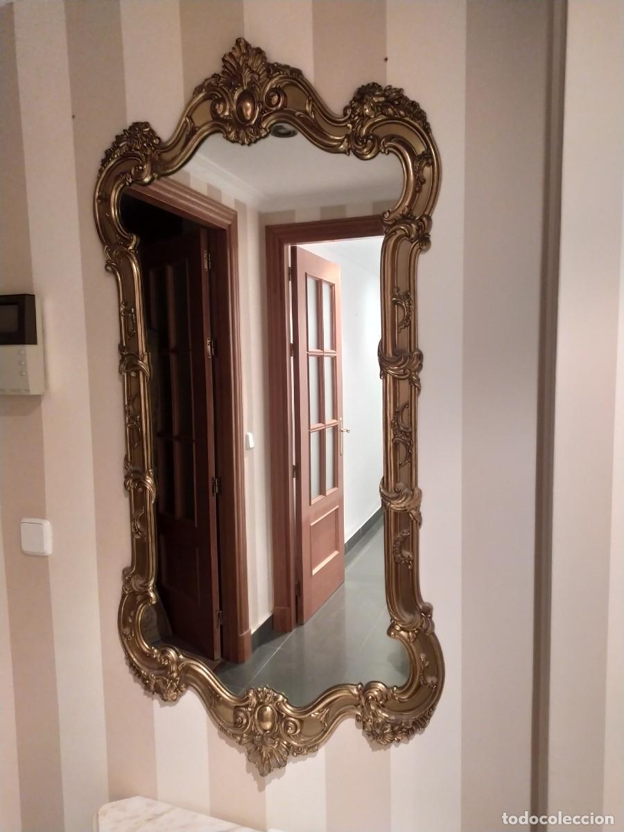 Antig&uuml;edades: consola con espejo en bronce - Foto 2