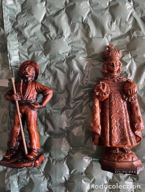 Antig&uuml;edades: LOTE 2 FIGURAS ESCAYOLA PINTADA - Foto 4