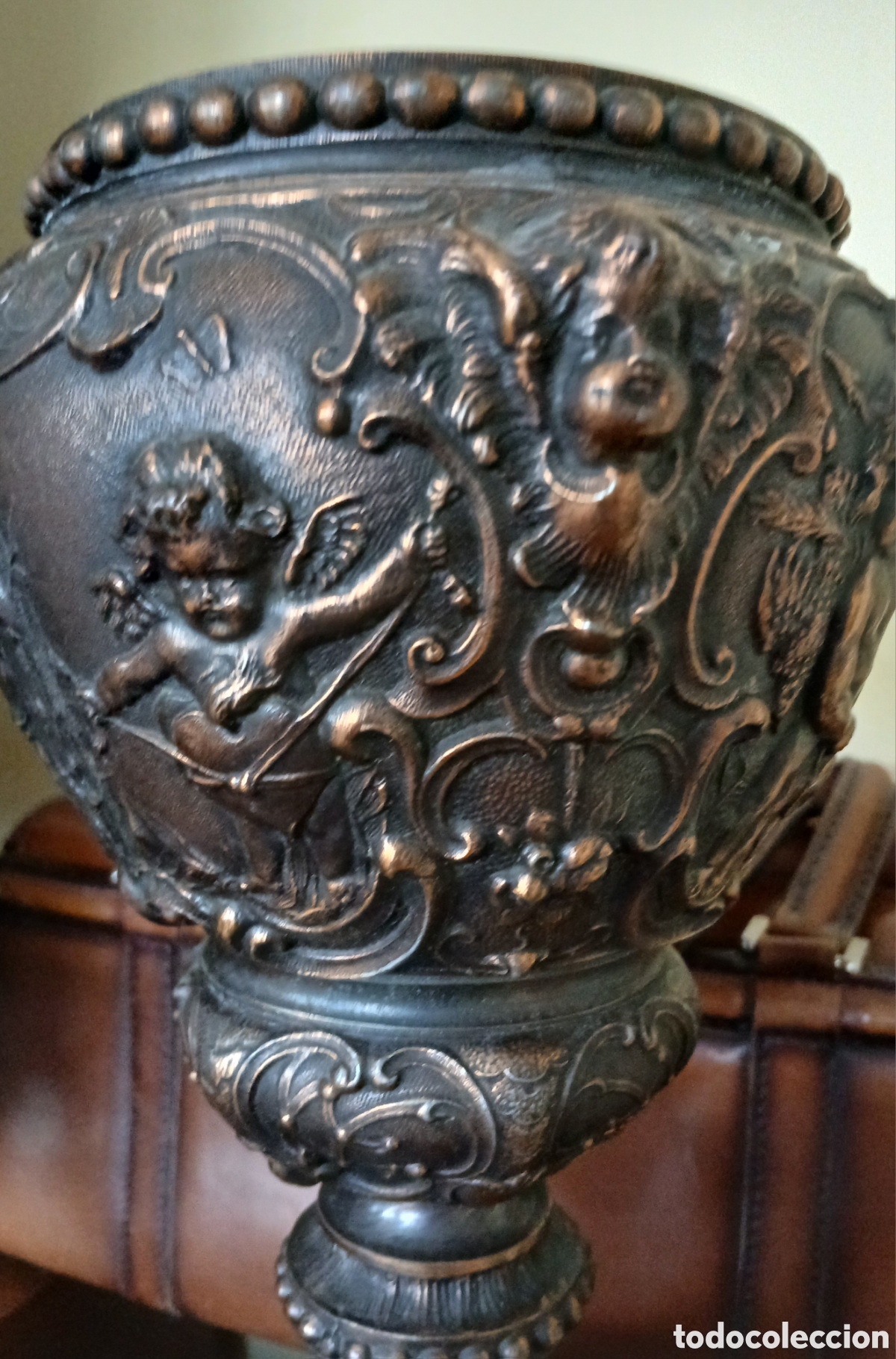 Antig&uuml;edades: Copa-jarr&oacute;n calamina antiguo - Foto 3