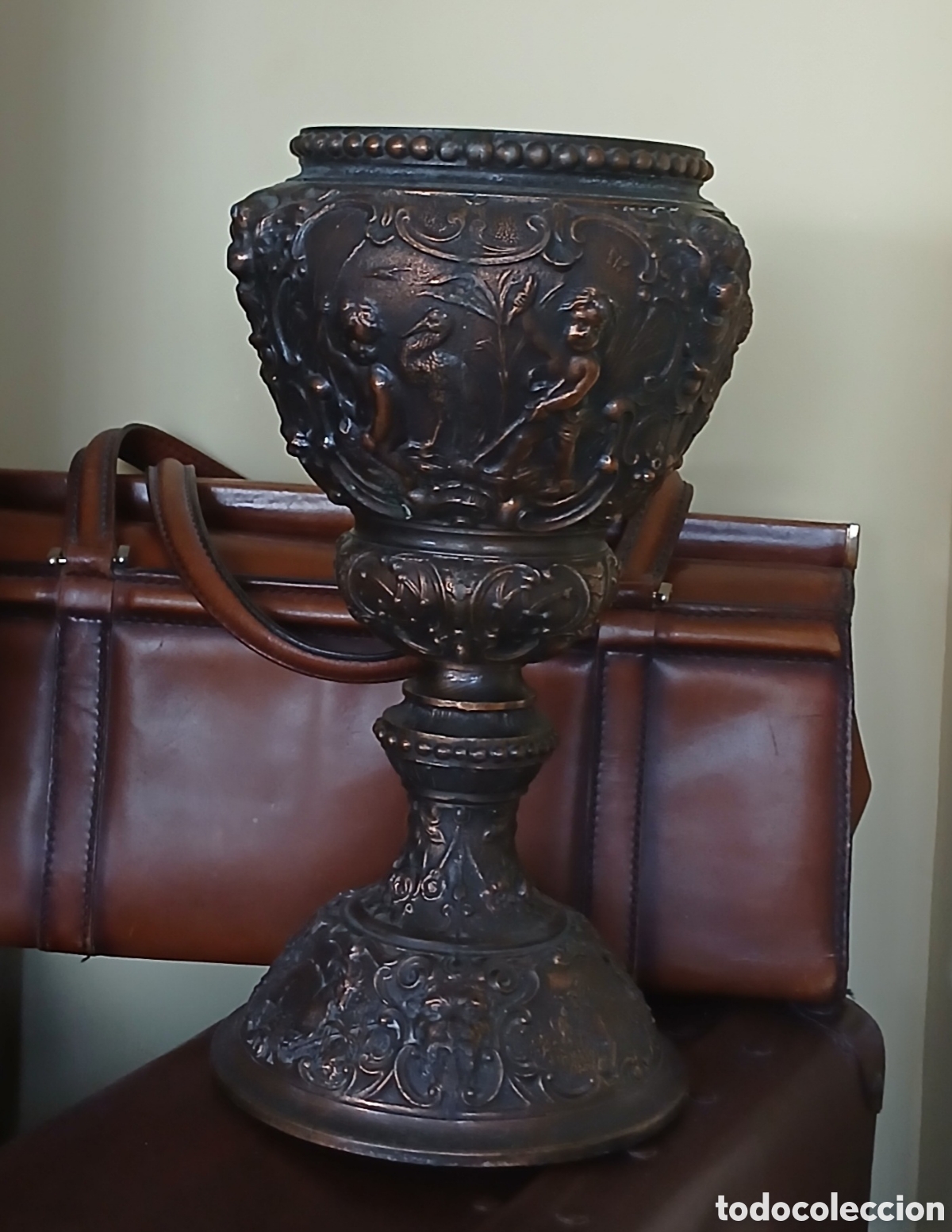 Antig&uuml;edades: Copa-jarr&oacute;n calamina antiguo - Foto 1