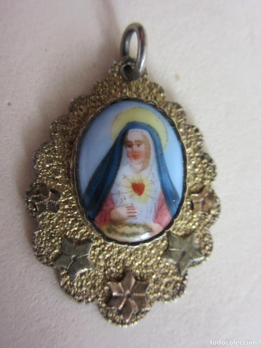 Antig&uuml;edades: MEDALLA DE LA VIRGEN DOLOROSA - Foto 1
