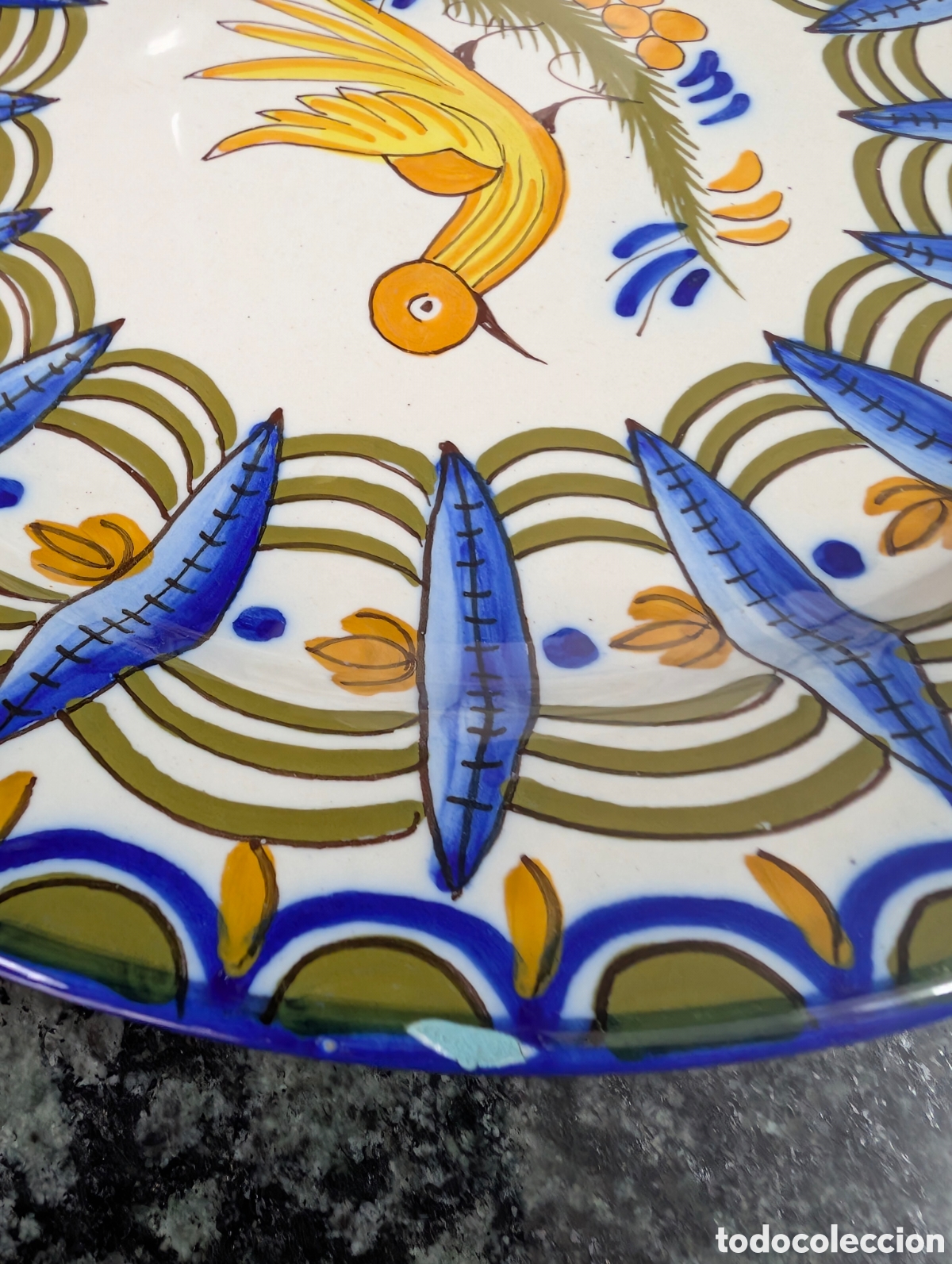 Antig&uuml;edades: Plato Talavera cer&aacute;mica - Foto 4
