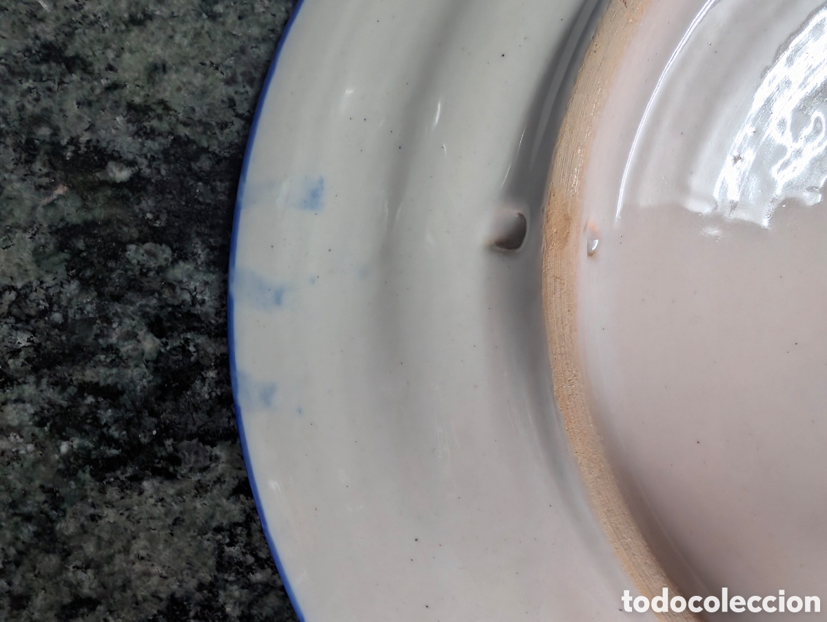 Antig&uuml;edades: Plato Talavera cer&aacute;mica - Foto 7