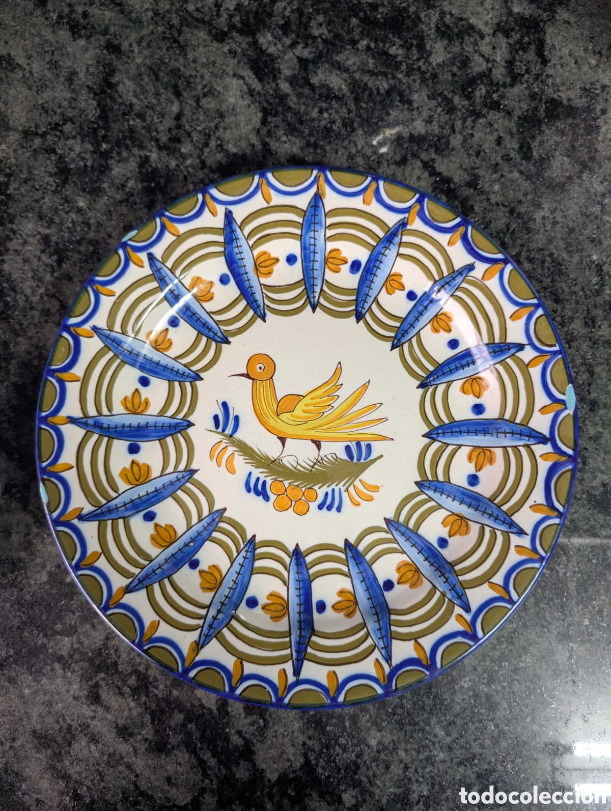 Antig&uuml;edades: Plato Talavera cer&aacute;mica - Foto 1
