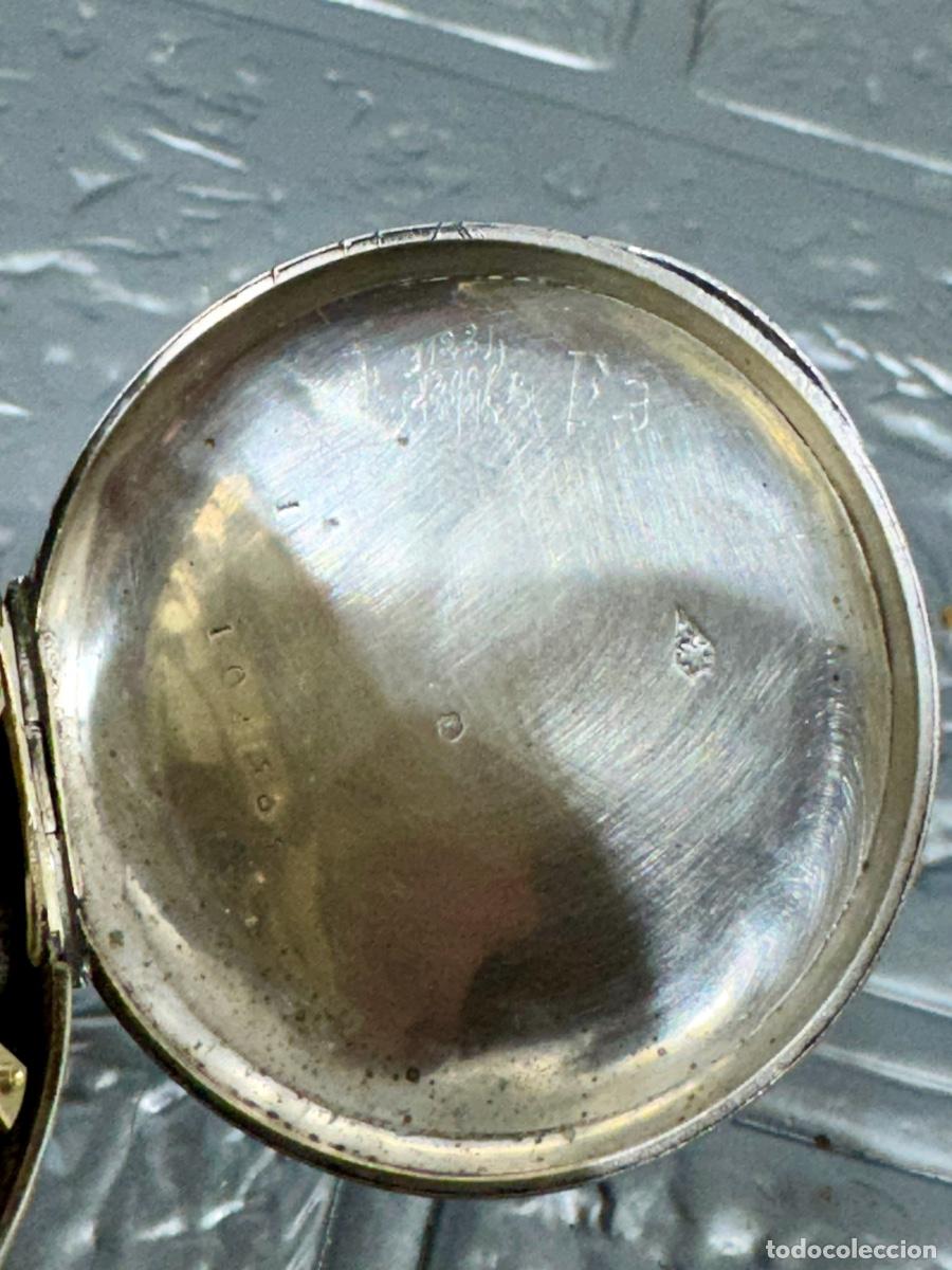Antig&uuml;edades: RELOJ DE BOLSILLO POSTALE PATENT EN PLATA DE LEY - Foto 8