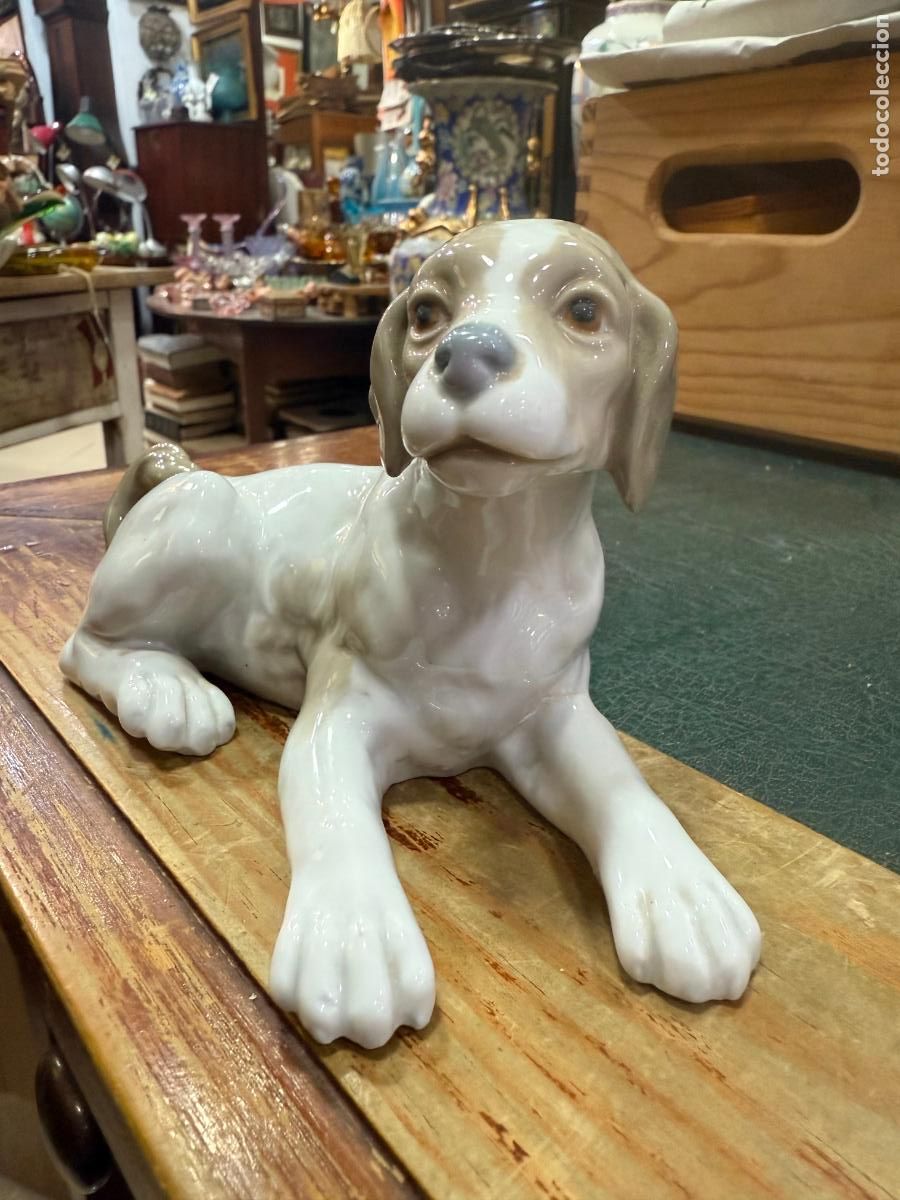 Antig&uuml;edades: PERRO CERAMICA LLADRO - MEDIDA 19 CM - Foto 2
