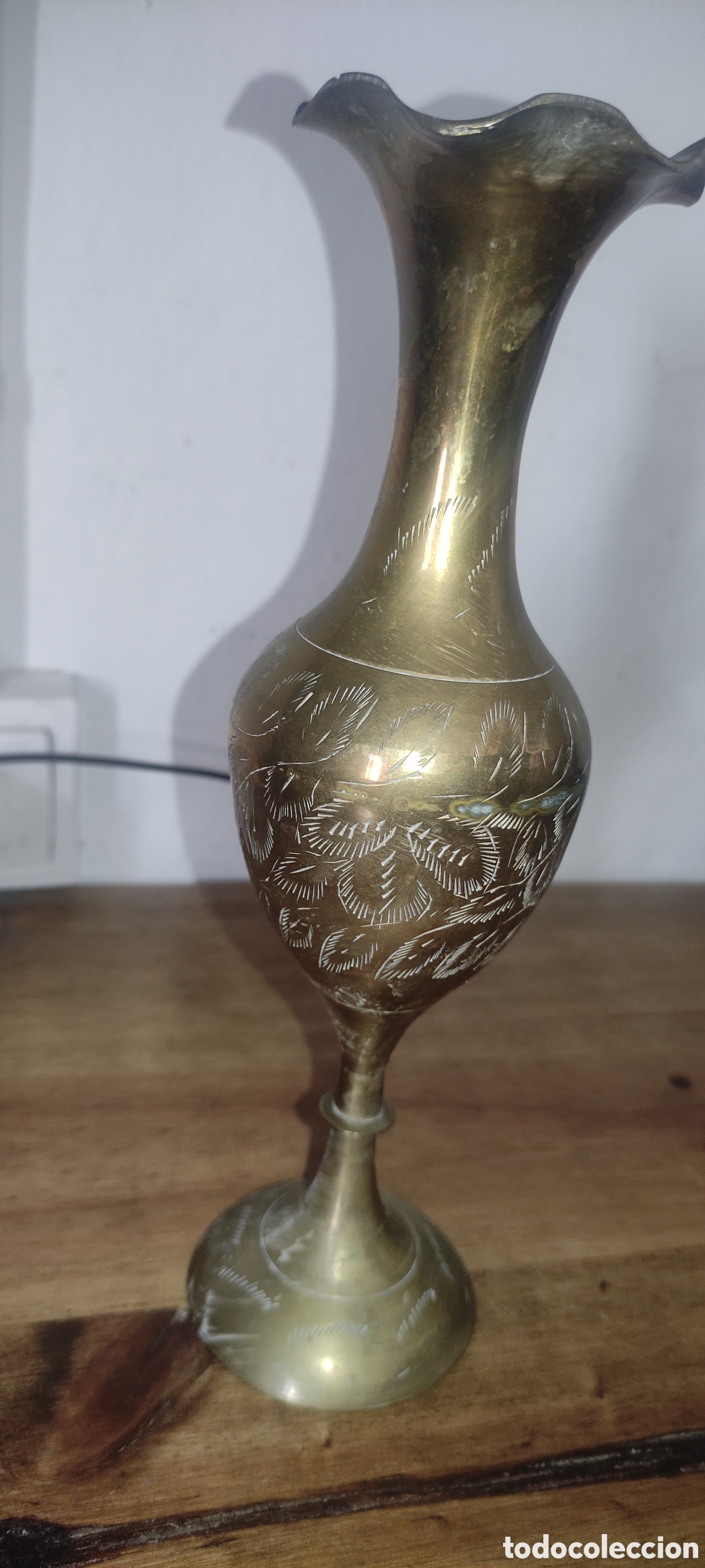 Antig&uuml;edades: Jarr&oacute;n de lat&oacute;n labrado - Foto 7