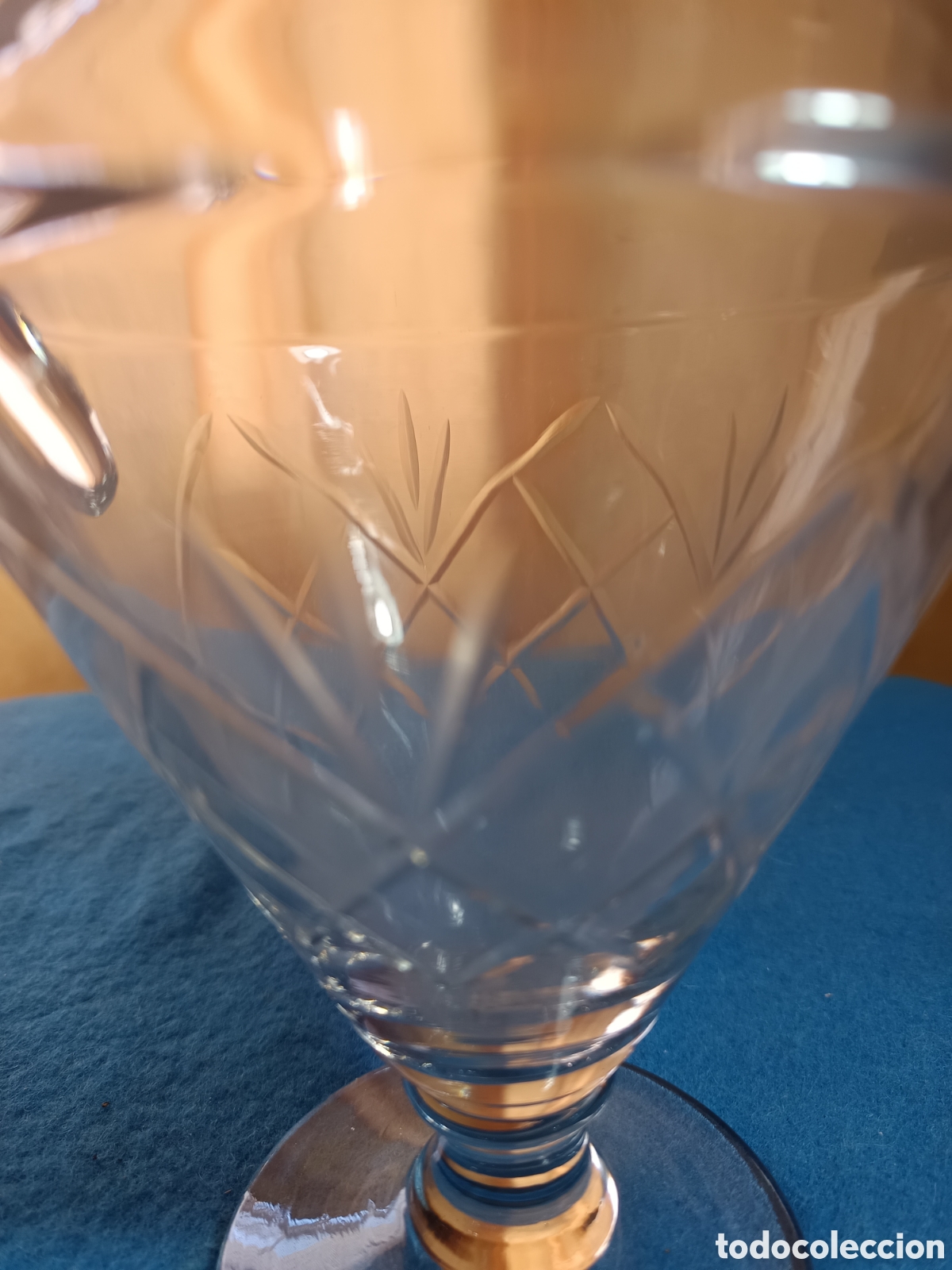 Antig&uuml;edades: Jarra de cristal tallado - Foto 3