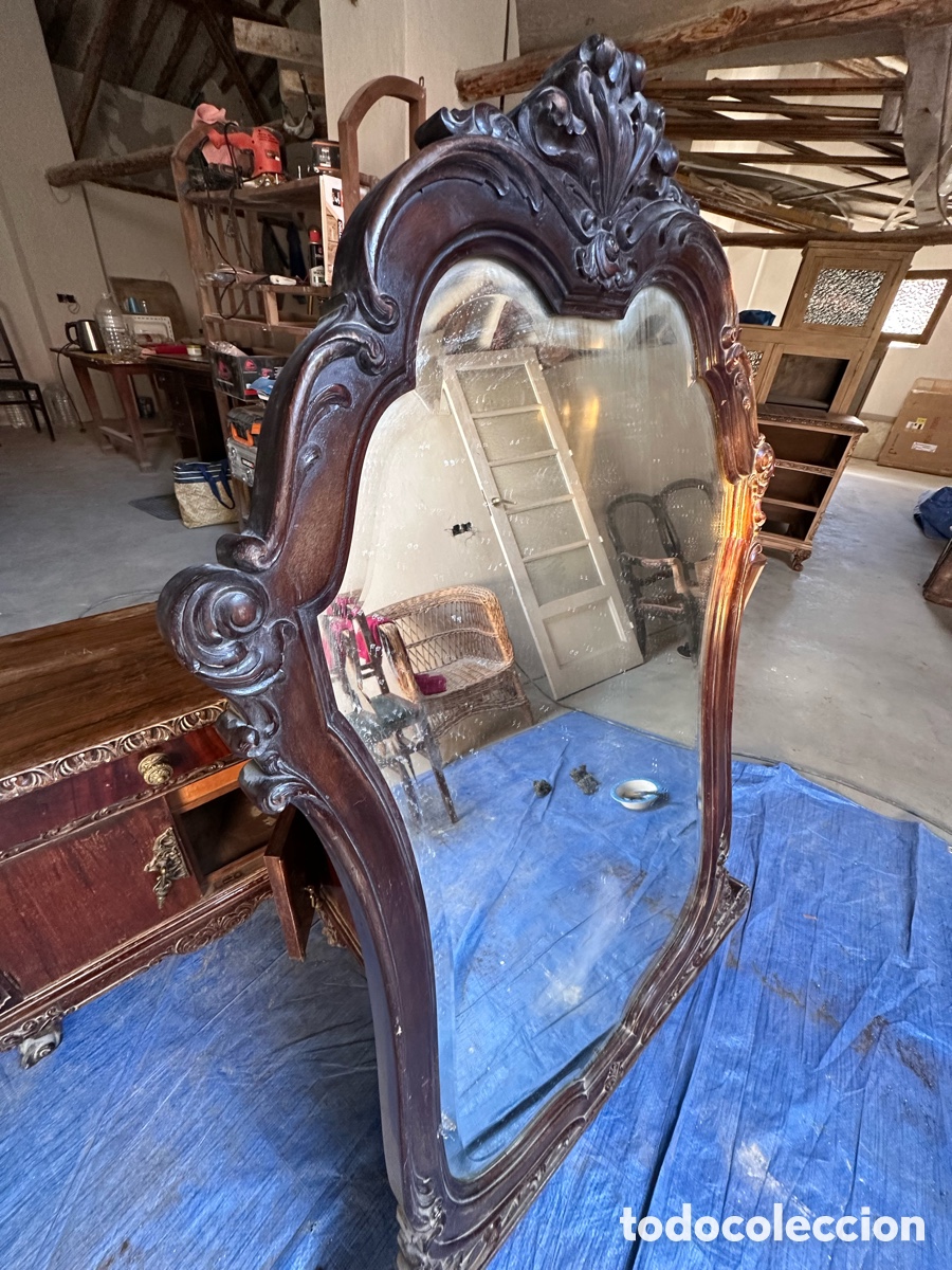Antig&uuml;edades: Espejo de antigua consola - Foto 2
