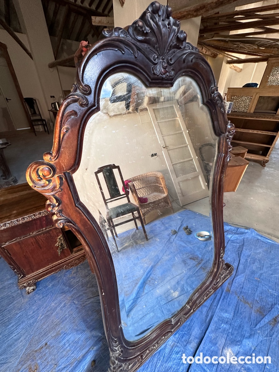 Antig&uuml;edades: Espejo de antigua consola - Foto 1