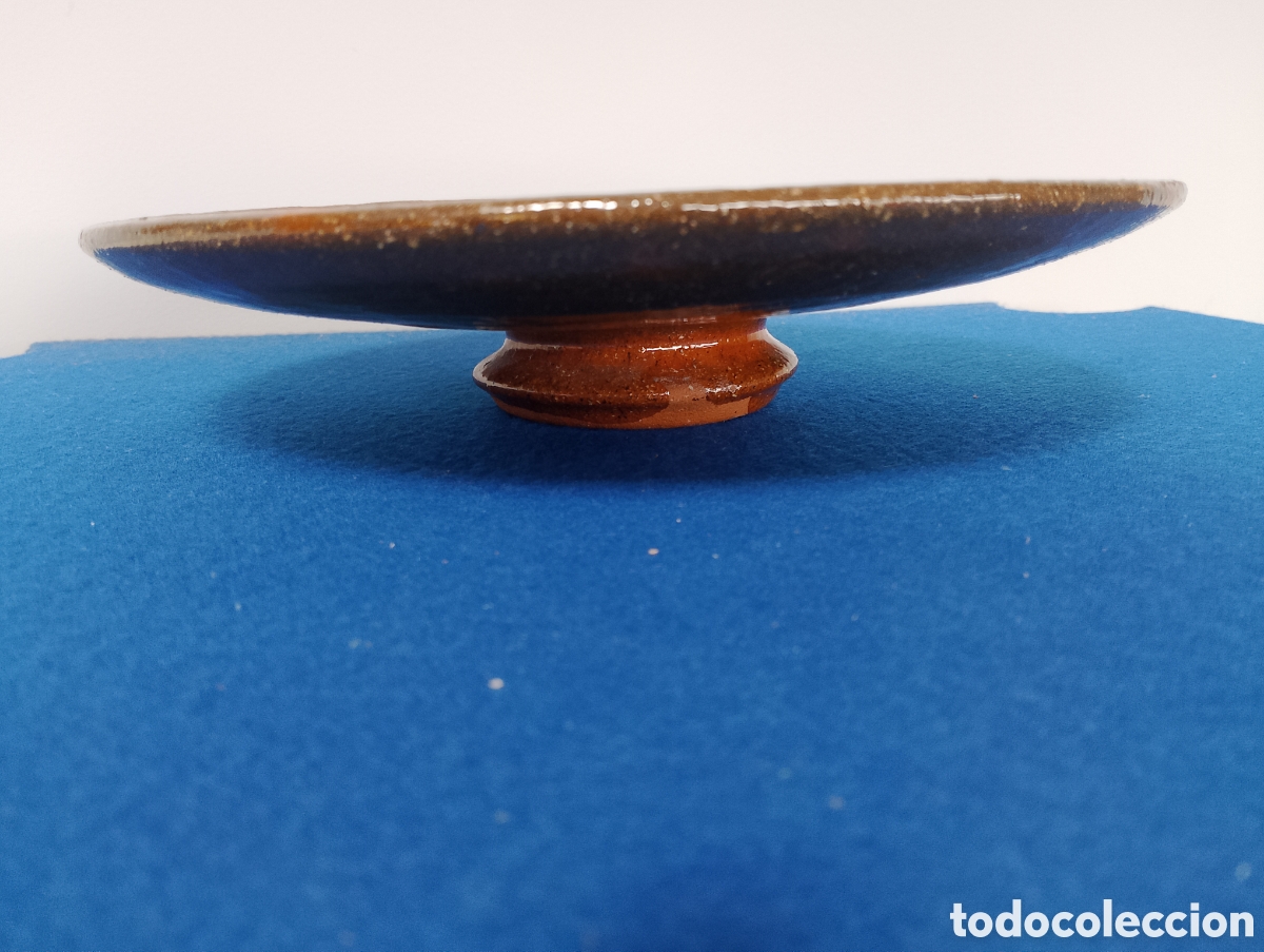 Antig&uuml;edades: ANTIGUO PLATO CENTRO DE MESA DE BARRO. - Foto 3